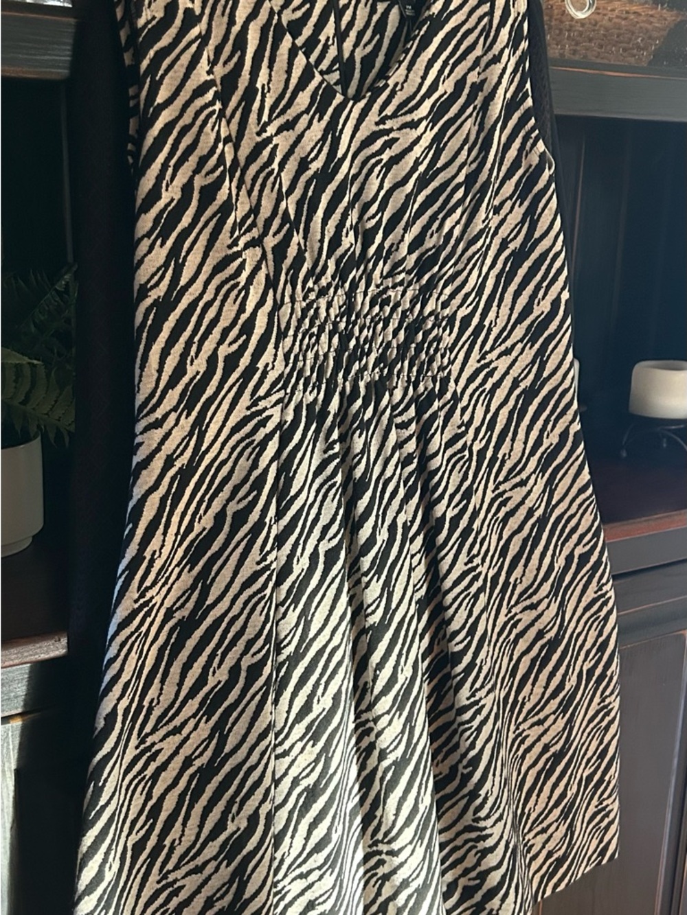 Elements zebra Print Fit and Flare Sleeveless Dress NWT size PM